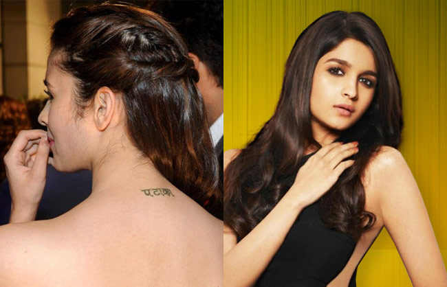 Alia Bhatt's tattoo